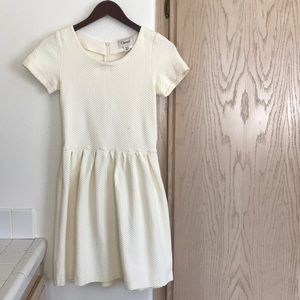Anthropologie Ganni Cream Textured Dress